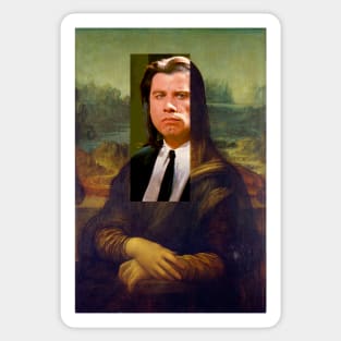 John Travolta Mona Lisa 2 Sticker